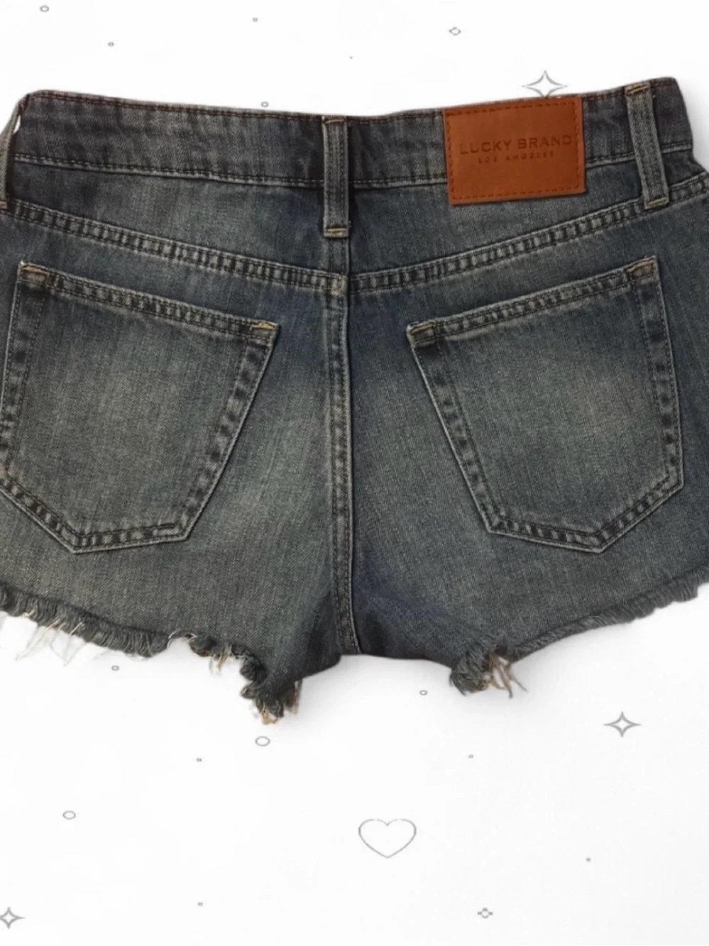 Lucky Brand 'The Cut Off' Denim Shorts - Medium Wash 0/25